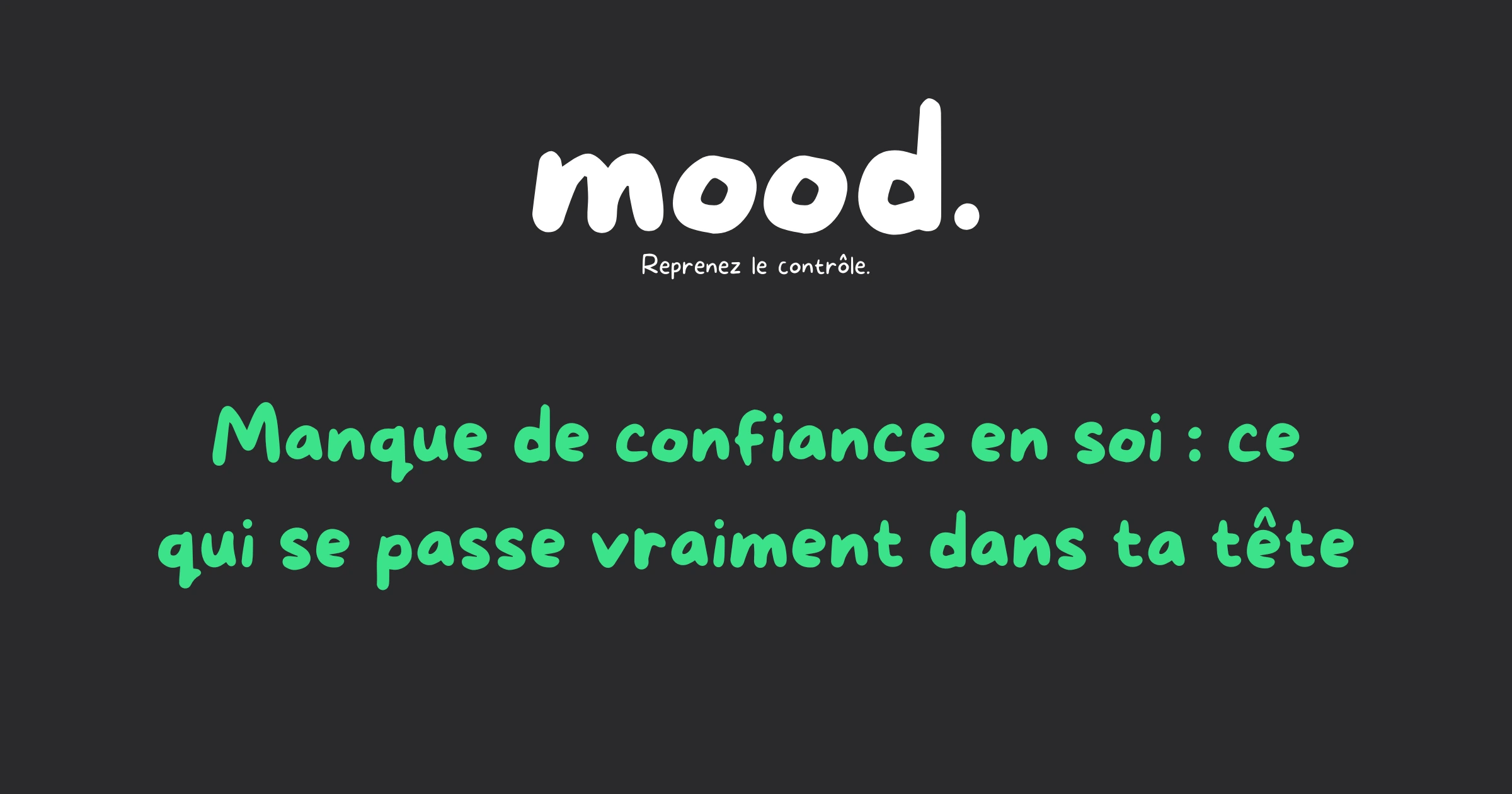 Illustration de l'article mood sur le manque de confiance en soi chez les jeunes de 15 à 25 ans