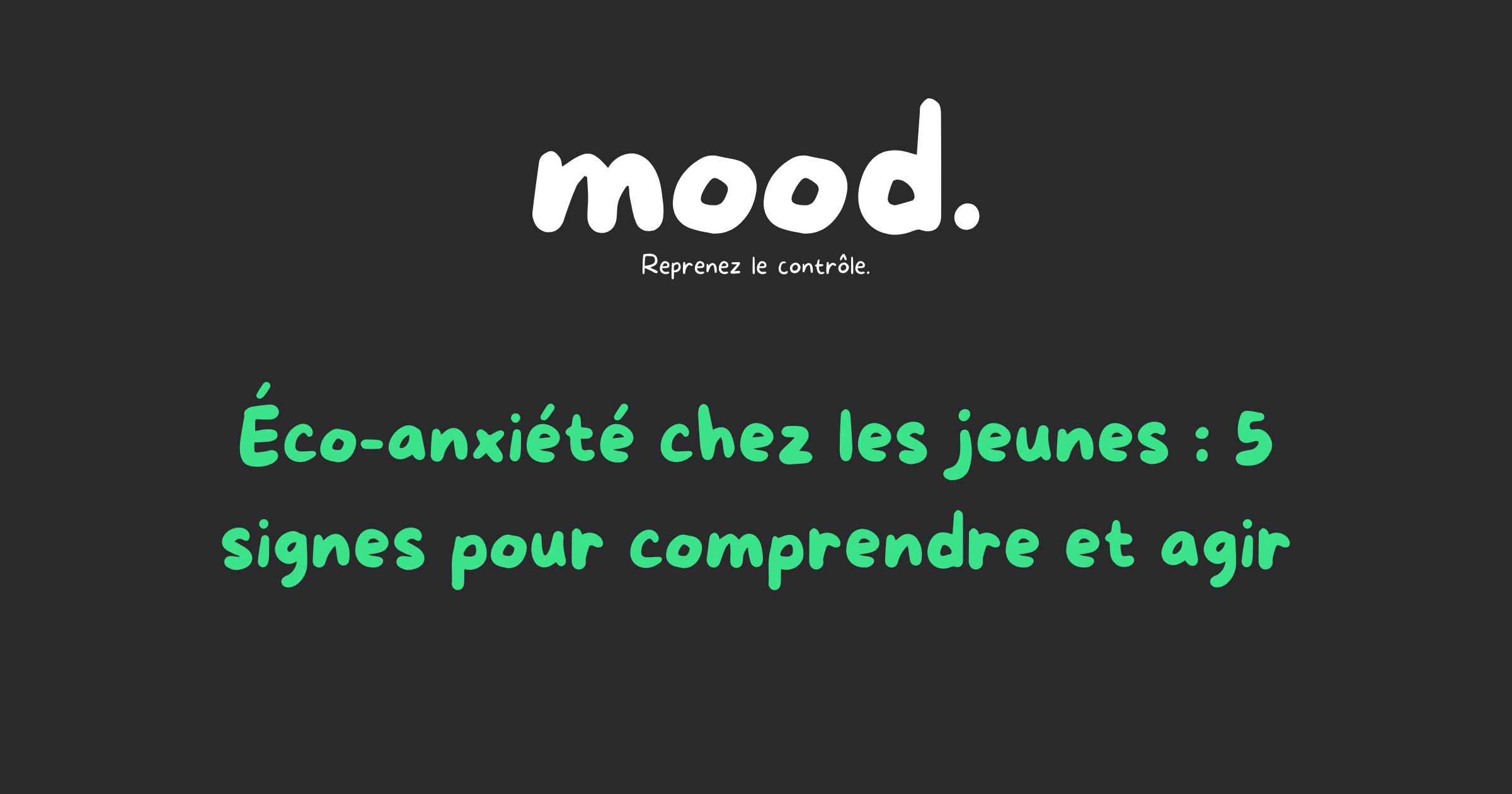 Jeune face à l'éco-anxiété et à l'angoisse du changement climatique
