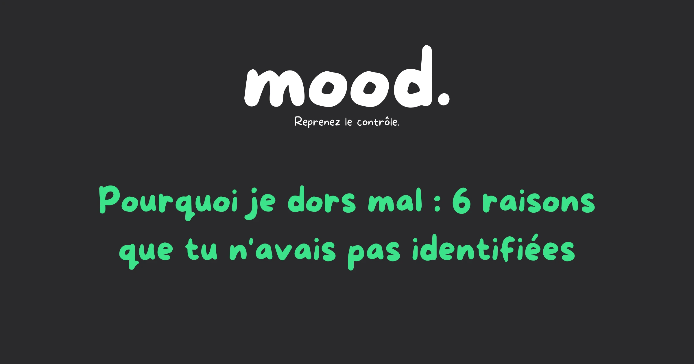 Illustration mood sur fond sombre — pourquoi je dors mal, causes du mauvais sommeil chez les jeunes
